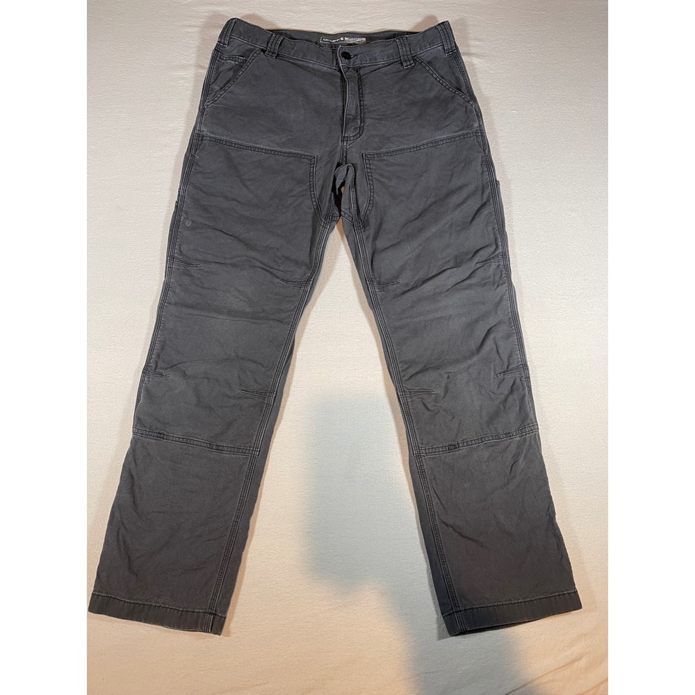 Carhartt Rugged Flex Relaxed Fit Canvas Double Front Utility Work Pants 34x32